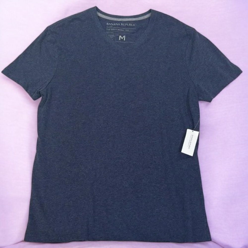 Banana Republic Men's Dark Blue Short Sleeve Tee